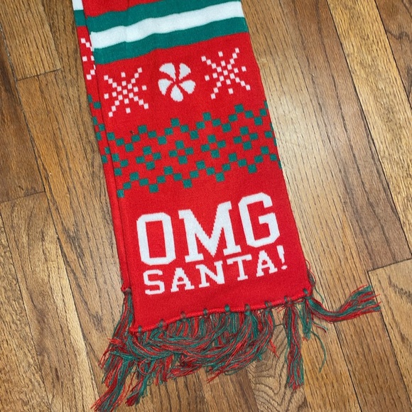 •ELF•NIB "OMG SANTA" JACQUARD UNISEX SCARF - Picture 2 of 5